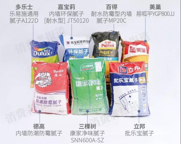 《消费者报道》检测了7款腻子粉，美巢、百得的甲醛含量相对较高